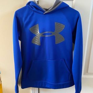 Boys Blue Under Armour Logo Hoodie